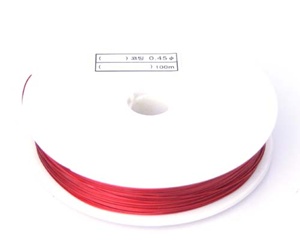와이어 Φ0.45-빨강색(100M)